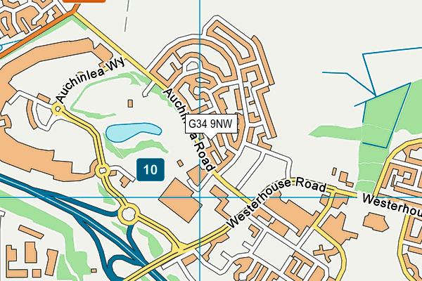 G34 9NW map - OS VectorMap District (Ordnance Survey) G34 9NW map - OS VectorMap District (Ordnance Survey)