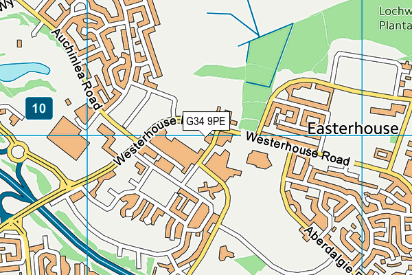G34 9PE map - OS VectorMap District (Ordnance Survey) G34 9PE map - OS VectorMap District (Ordnance Survey)