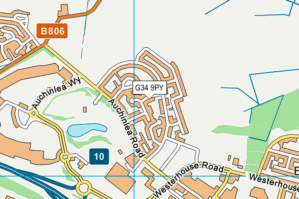 G34 9PY map - OS VectorMap District (Ordnance Survey) G34 9PY map - OS VectorMap District (Ordnance Survey)