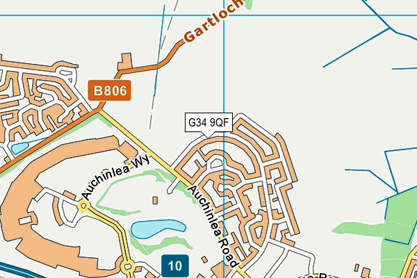 G34 9QF map - OS VectorMap District (Ordnance Survey) G34 9QF map - OS VectorMap District (Ordnance Survey)