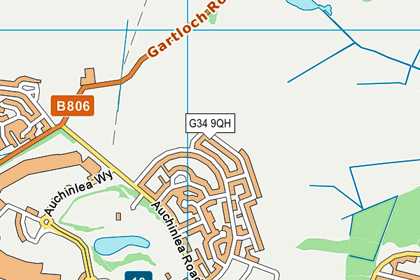 G34 9QH map - OS VectorMap District (Ordnance Survey) G34 9QH map - OS VectorMap District (Ordnance Survey)