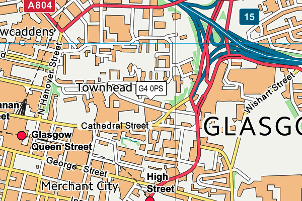 G4 0PS map - OS VectorMap District (Ordnance Survey)