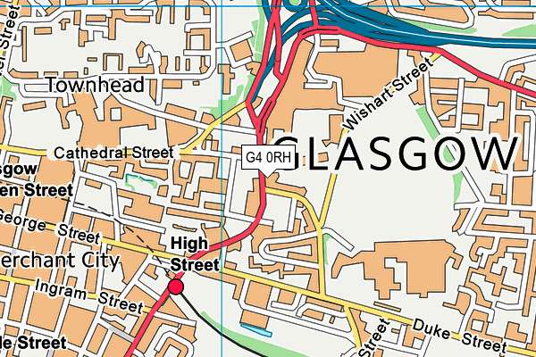 G4 0RH map - OS VectorMap District (Ordnance Survey)