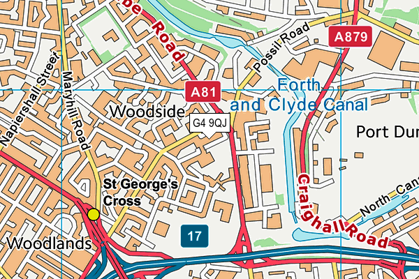 G4 9QJ map - OS VectorMap District (Ordnance Survey)