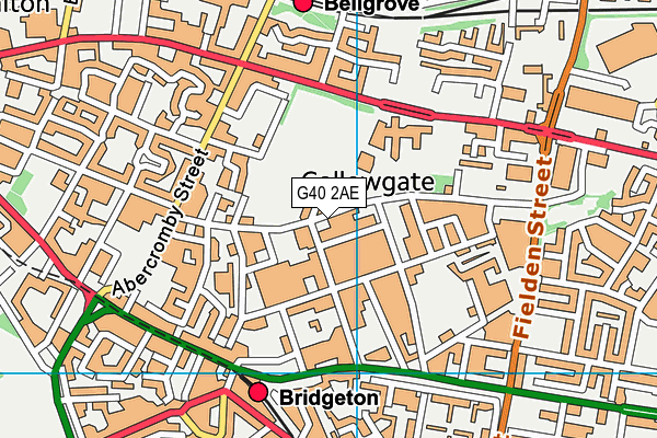 G40 2AE map - OS VectorMap District (Ordnance Survey) G40 2AE map - OS VectorMap District (Ordnance Survey)