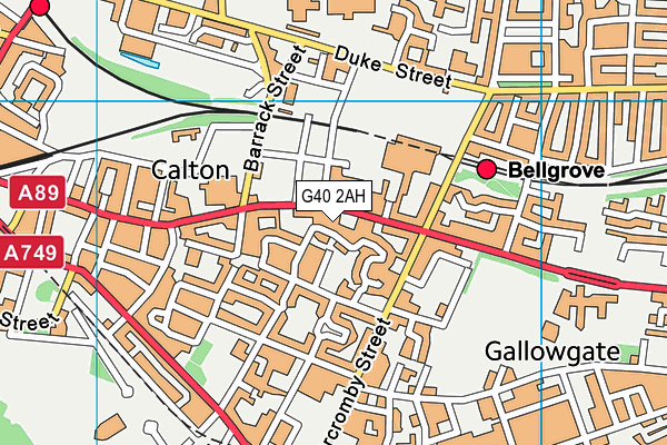 G40 2AH map - OS VectorMap District (Ordnance Survey)