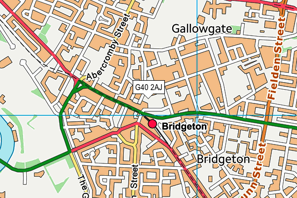 G40 2AJ map - OS VectorMap District (Ordnance Survey)