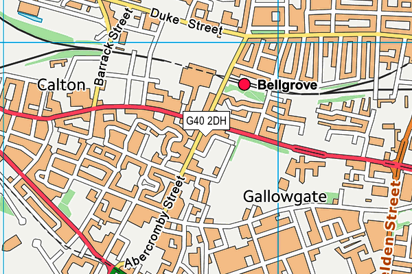 G40 2DH map - OS VectorMap District (Ordnance Survey)