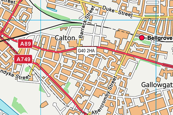 G40 2HA map - OS VectorMap District (Ordnance Survey) G40 2HA map - OS VectorMap District (Ordnance Survey)