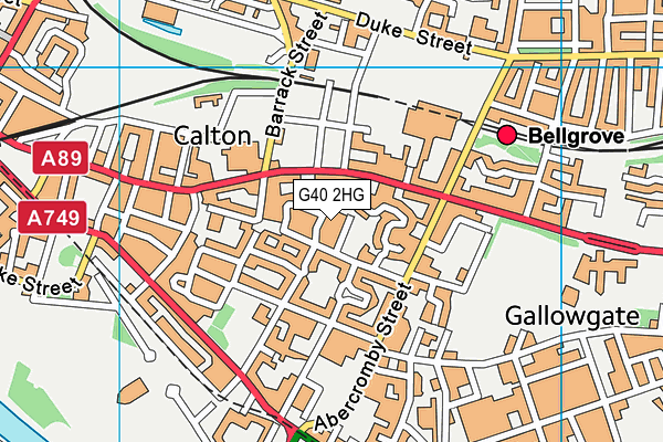 G40 2HG map - OS VectorMap District (Ordnance Survey) G40 2HG map - OS VectorMap District (Ordnance Survey)
