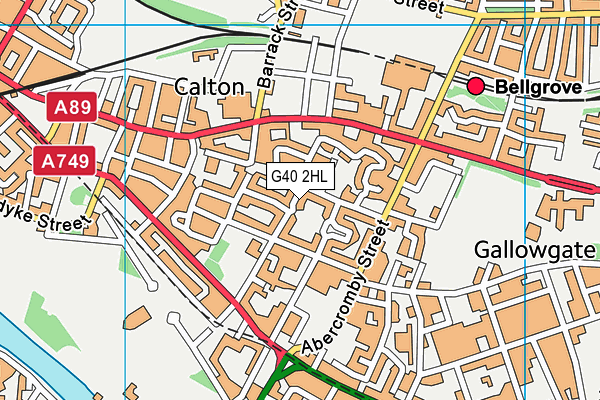 G40 2HL map - OS VectorMap District (Ordnance Survey) G40 2HL map - OS VectorMap District (Ordnance Survey)
