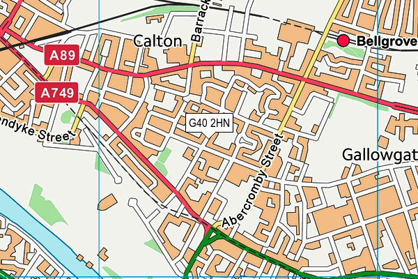 G40 2HN map - OS VectorMap District (Ordnance Survey) G40 2HN map - OS VectorMap District (Ordnance Survey)