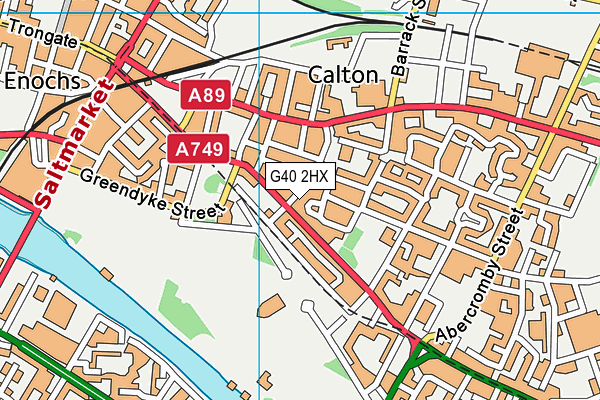 G40 2HX map - OS VectorMap District (Ordnance Survey)
