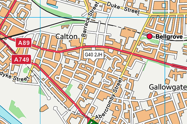 G40 2JH map - OS VectorMap District (Ordnance Survey)