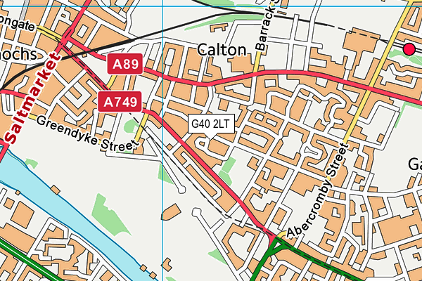 G40 2LT map - OS VectorMap District (Ordnance Survey)