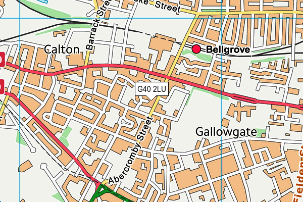 G40 2LU map - OS VectorMap District (Ordnance Survey)