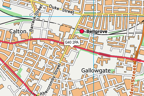 G40 2PA map - OS VectorMap District (Ordnance Survey)