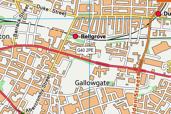 G40 2PE map - OS VectorMap District (Ordnance Survey)