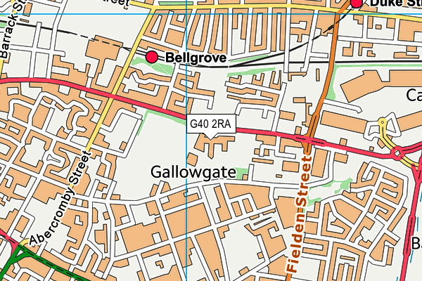 G40 2RA map - OS VectorMap District (Ordnance Survey) G40 2RA map - OS VectorMap District (Ordnance Survey)