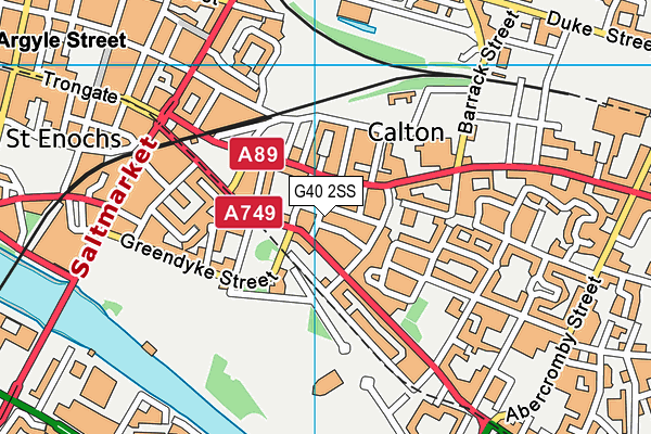 G40 2SS map - OS VectorMap District (Ordnance Survey)