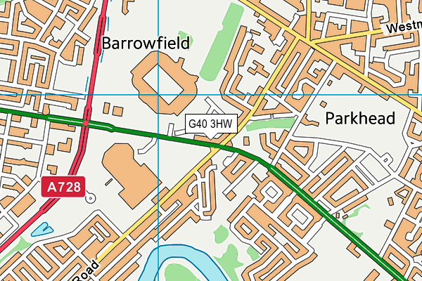G40 3HW map - OS VectorMap District (Ordnance Survey) G40 3HW map - OS VectorMap District (Ordnance Survey)
