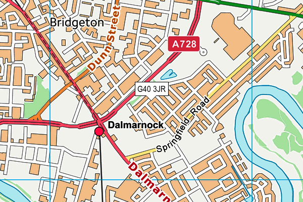 G40 3JR map - OS VectorMap District (Ordnance Survey)