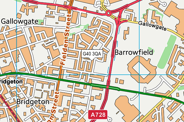 G40 3QA map - OS VectorMap District (Ordnance Survey) G40 3QA map - OS VectorMap District (Ordnance Survey)