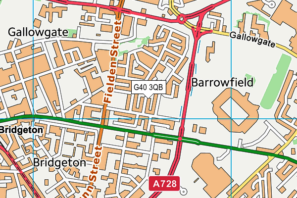 G40 3QB map - OS VectorMap District (Ordnance Survey) G40 3QB map - OS VectorMap District (Ordnance Survey)