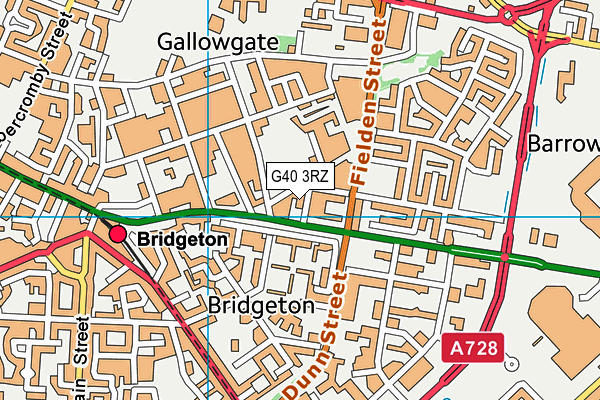 G40 3RZ map - OS VectorMap District (Ordnance Survey) G40 3RZ map - OS VectorMap District (Ordnance Survey)
