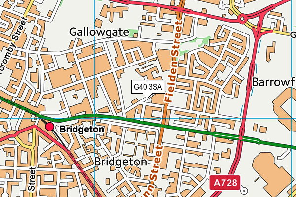 G40 3SA map - OS VectorMap District (Ordnance Survey) G40 3SA map - OS VectorMap District (Ordnance Survey)