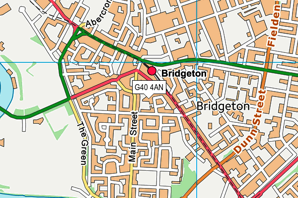 G40 4AN map - OS VectorMap District (Ordnance Survey)