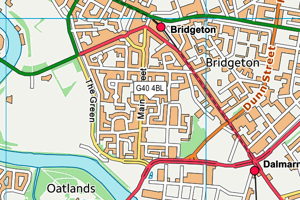 G40 4BL map - OS VectorMap District (Ordnance Survey) G40 4BL map - OS VectorMap District (Ordnance Survey)