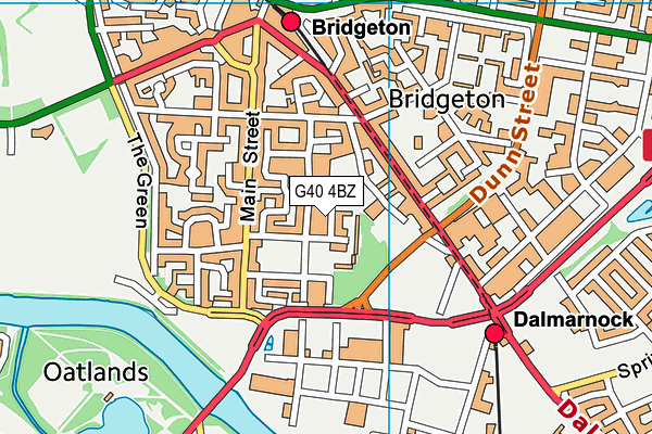 G40 4BZ map - OS VectorMap District (Ordnance Survey)