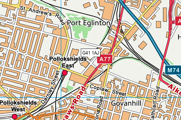 G41 1AJ map - OS VectorMap District (Ordnance Survey) G41 1AJ map - OS VectorMap District (Ordnance Survey)