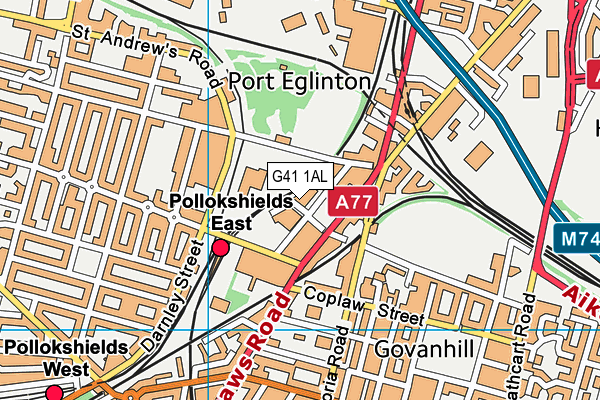 G41 1AL map - OS VectorMap District (Ordnance Survey) G41 1AL map - OS VectorMap District (Ordnance Survey)