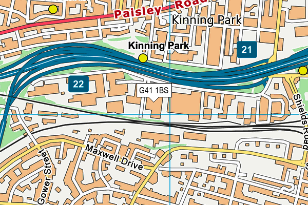 G41 1BS map - OS VectorMap District (Ordnance Survey) G41 1BS map - OS VectorMap District (Ordnance Survey)