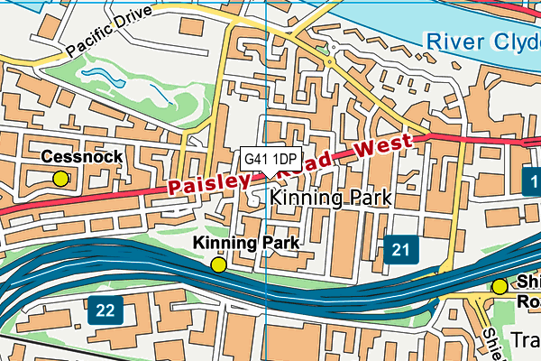 G41 1DP map - OS VectorMap District (Ordnance Survey) G41 1DP map - OS VectorMap District (Ordnance Survey)