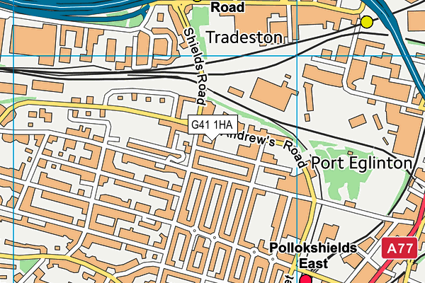 G41 1HA map - OS VectorMap District (Ordnance Survey) G41 1HA map - OS VectorMap District (Ordnance Survey)