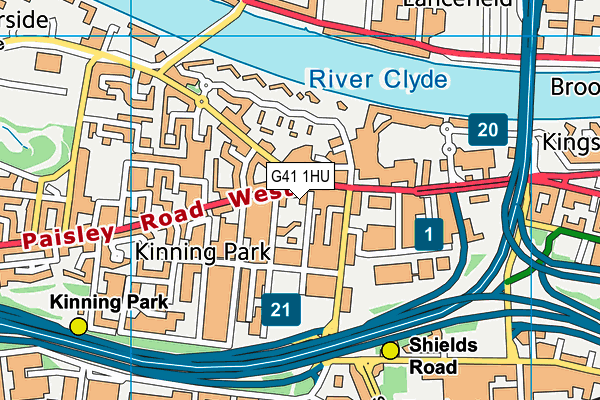 G41 1HU map - OS VectorMap District (Ordnance Survey) G41 1HU map - OS VectorMap District (Ordnance Survey)