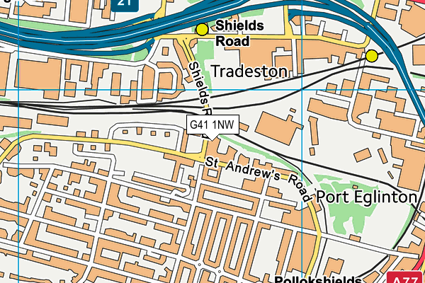 G41 1NW map - OS VectorMap District (Ordnance Survey) G41 1NW map - OS VectorMap District (Ordnance Survey)