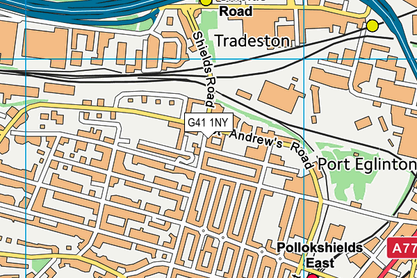 G41 1NY map - OS VectorMap District (Ordnance Survey) G41 1NY map - OS VectorMap District (Ordnance Survey)