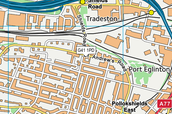 G41 1PD map - OS VectorMap District (Ordnance Survey) G41 1PD map - OS VectorMap District (Ordnance Survey)