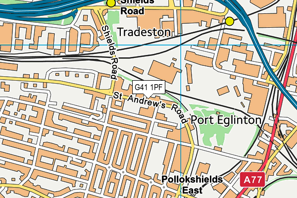G41 1PF map - OS VectorMap District (Ordnance Survey) G41 1PF map - OS VectorMap District (Ordnance Survey)
