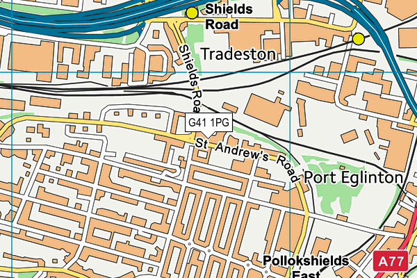 G41 1PG map - OS VectorMap District (Ordnance Survey) G41 1PG map - OS VectorMap District (Ordnance Survey)