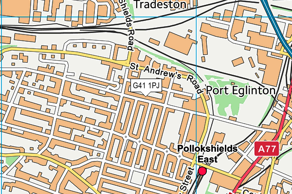 G41 1PJ map - OS VectorMap District (Ordnance Survey) G41 1PJ map - OS VectorMap District (Ordnance Survey)