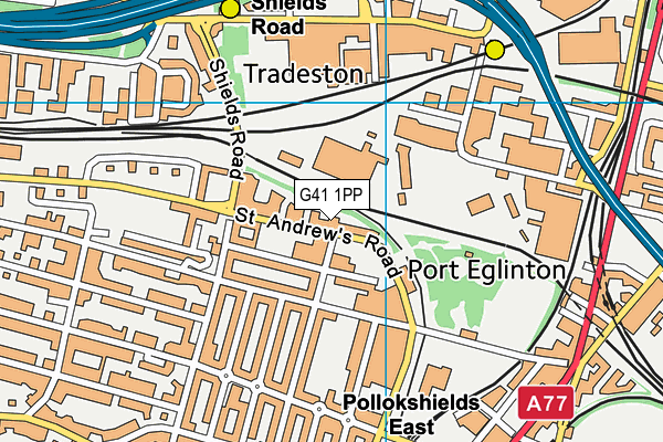 G41 1PP map - OS VectorMap District (Ordnance Survey) G41 1PP map - OS VectorMap District (Ordnance Survey)