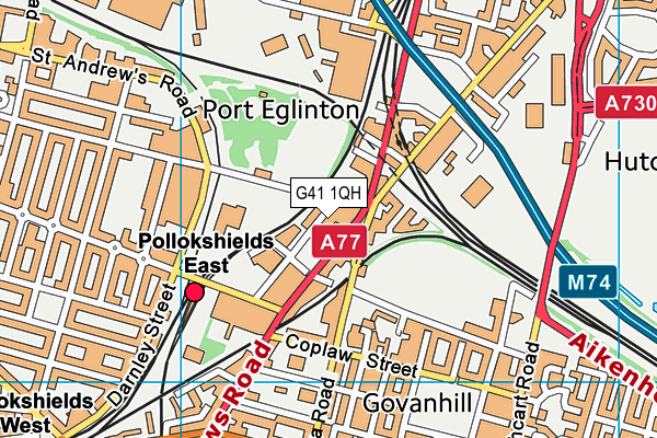 G41 1QH map - OS VectorMap District (Ordnance Survey) G41 1QH map - OS VectorMap District (Ordnance Survey)