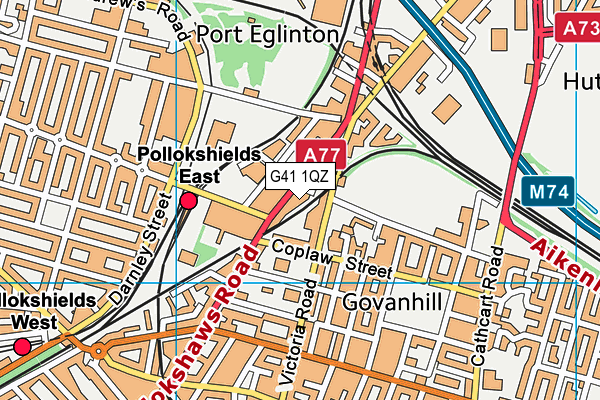G41 1QZ map - OS VectorMap District (Ordnance Survey) G41 1QZ map - OS VectorMap District (Ordnance Survey)