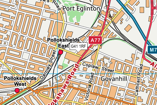 G41 1RF map - OS VectorMap District (Ordnance Survey) G41 1RF map - OS VectorMap District (Ordnance Survey)