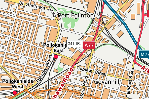 G41 1RJ map - OS VectorMap District (Ordnance Survey) G41 1RJ map - OS VectorMap District (Ordnance Survey)